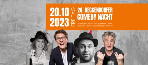 Oktober 2023: Comedy Nacht im Deggendorfer Bäcker Bachmeier Café