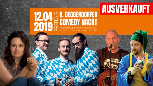 Die 8. Deggendorfer Comedy Nacht geht in die nächste Runde. Tickets gibt's nur im Café Bachmeier in Deggendorf, Oberer Stadtplatz 4!